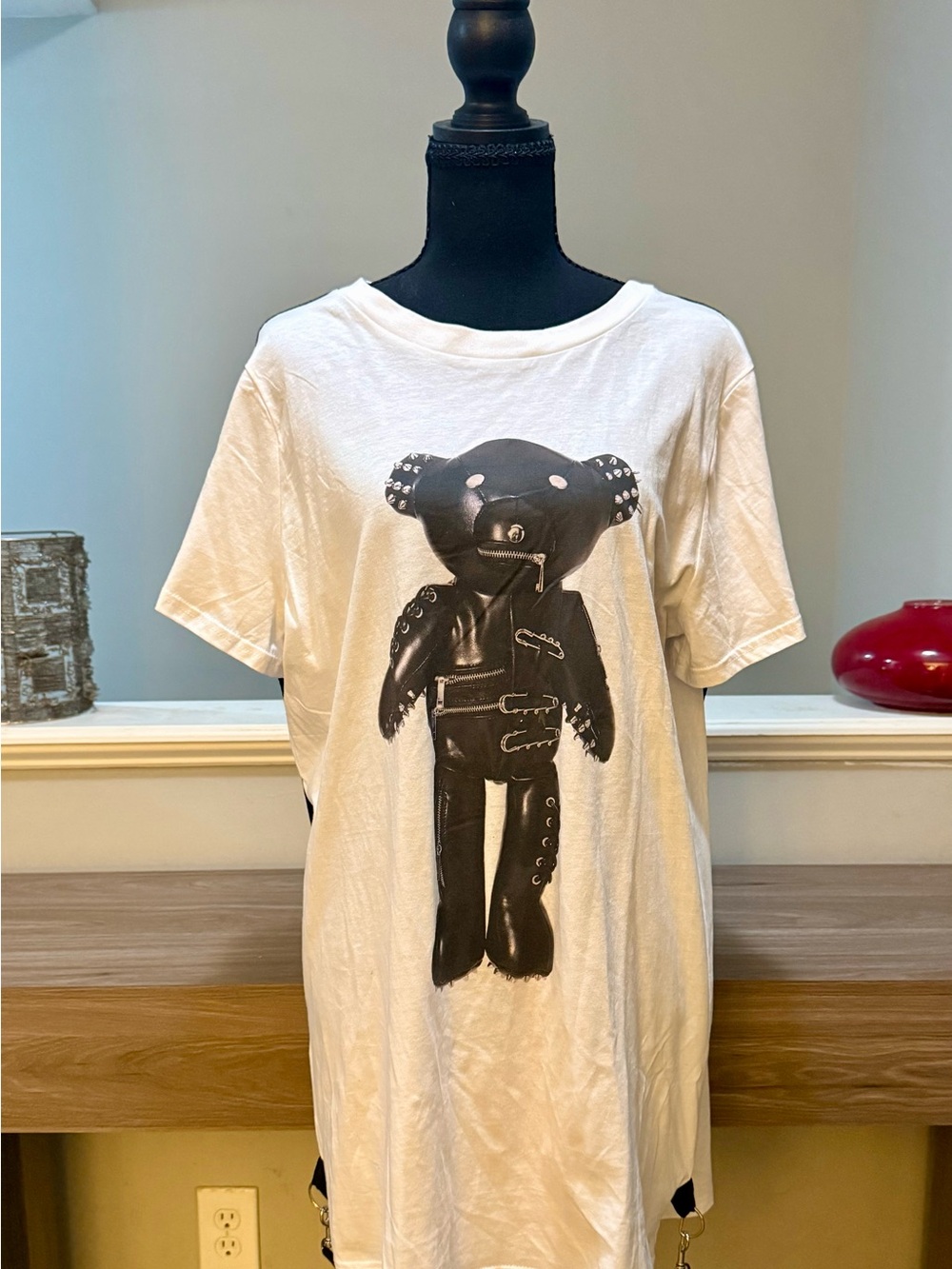 Current Mood Dollskill Tormented Teddy Tshirt Dress w/Straps M Goth Punk Alt